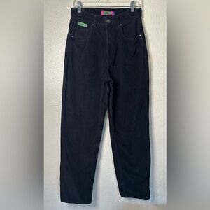Empyre Tori Corduroy Pants Womens 28x30 Size 8 Black Loose Fit Skater Baggy Y2K